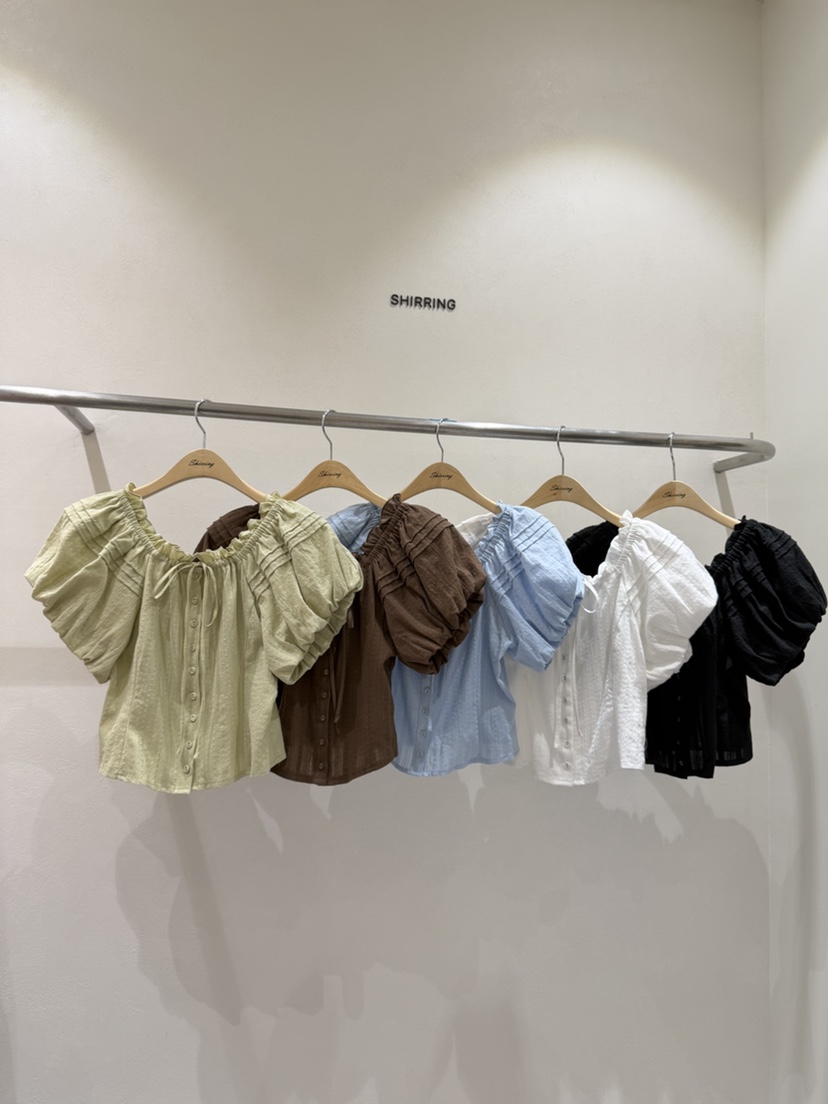 SHIRRING東大門實拍韓國女裝新款休閑熱賣職業襯衫蕾絲衫SHIRRING襯衫/蕾絲衫