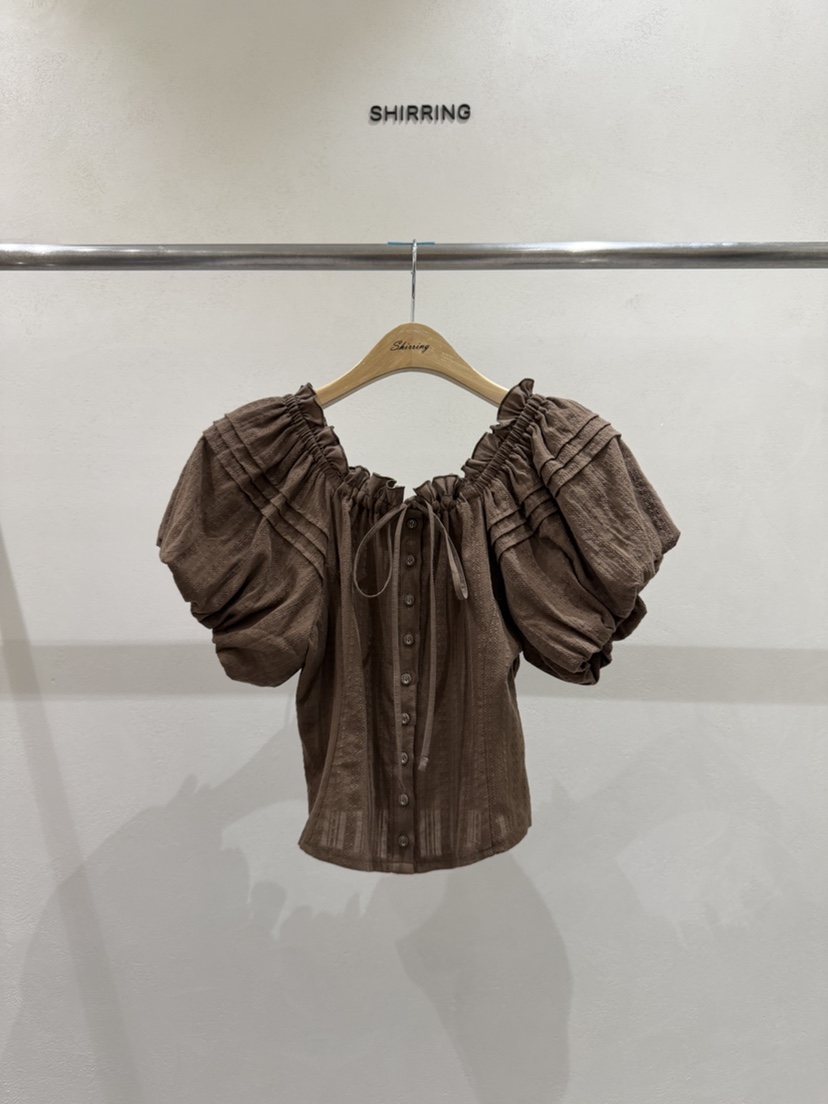 SHIRRING東大門實拍韓國女裝新款休閑熱賣職業襯衫蕾絲衫SHIRRING襯衫/蕾絲衫圖色1