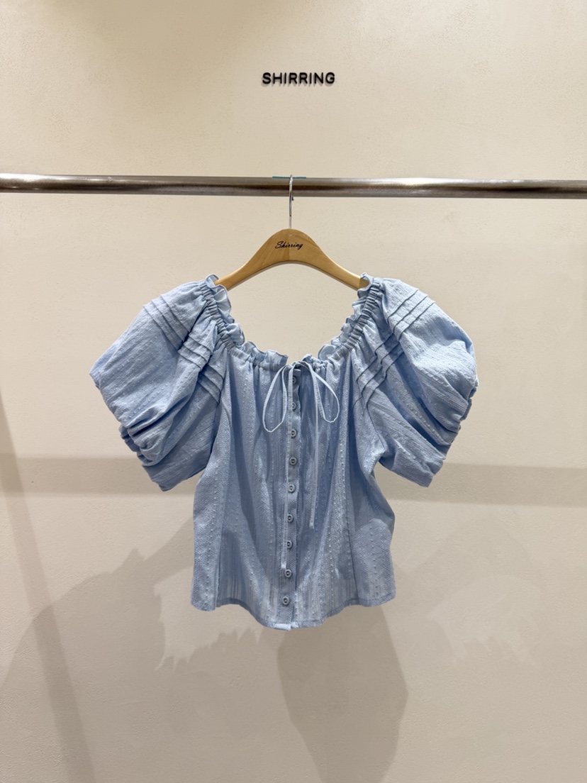 SHIRRING東大門實拍韓國女裝新款休閑熱賣職業襯衫蕾絲衫SHIRRING襯衫/蕾絲衫圖色2