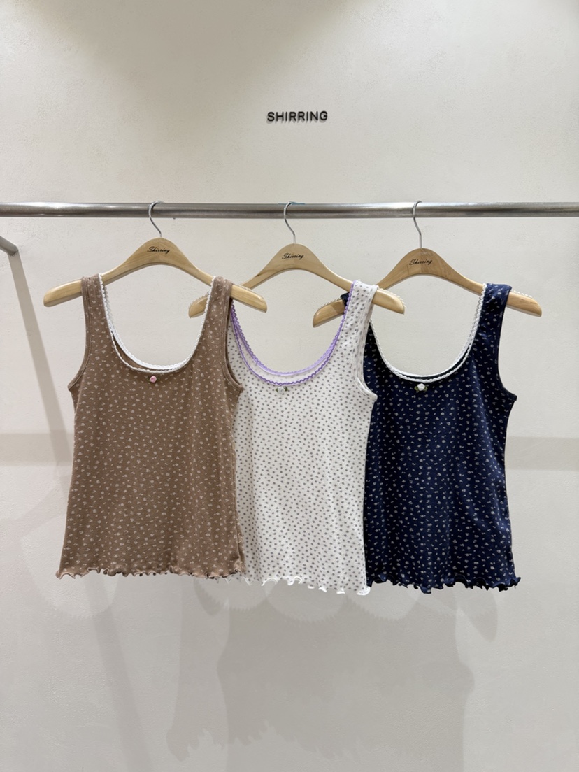 SHIRRING韓國直郵實拍女士新品26春夏人氣時尚26夏季吊帶背心SHIRRING吊帶/背心