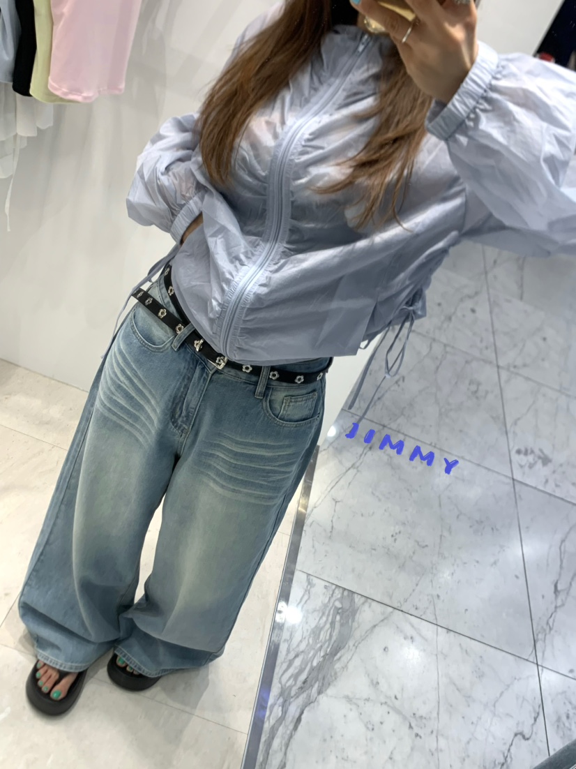 JIMMY韓國直郵女裝新品推薦人氣職業26夏季時尚牛仔褲奶油色JIMMY/REMAKE牛仔褲