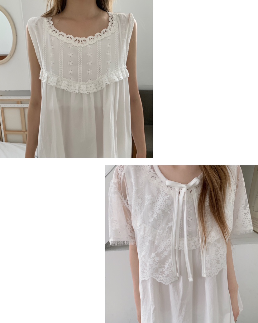 MAISONDEGLORY東大門實拍韓國女裝新款時尚襯衫蕾絲衫不含內搭蕾絲開衫MAISON DE GLORY襯衫/蕾絲衫