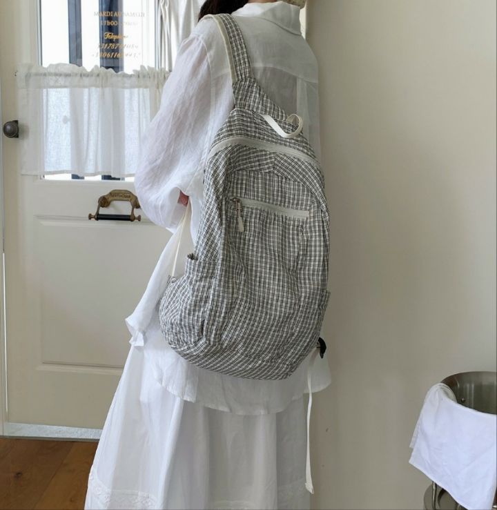 TROUVAILLE東大門實拍韓國女裝新品26春夏推薦休閑雙肩背包TROUVAILLE雙肩背包