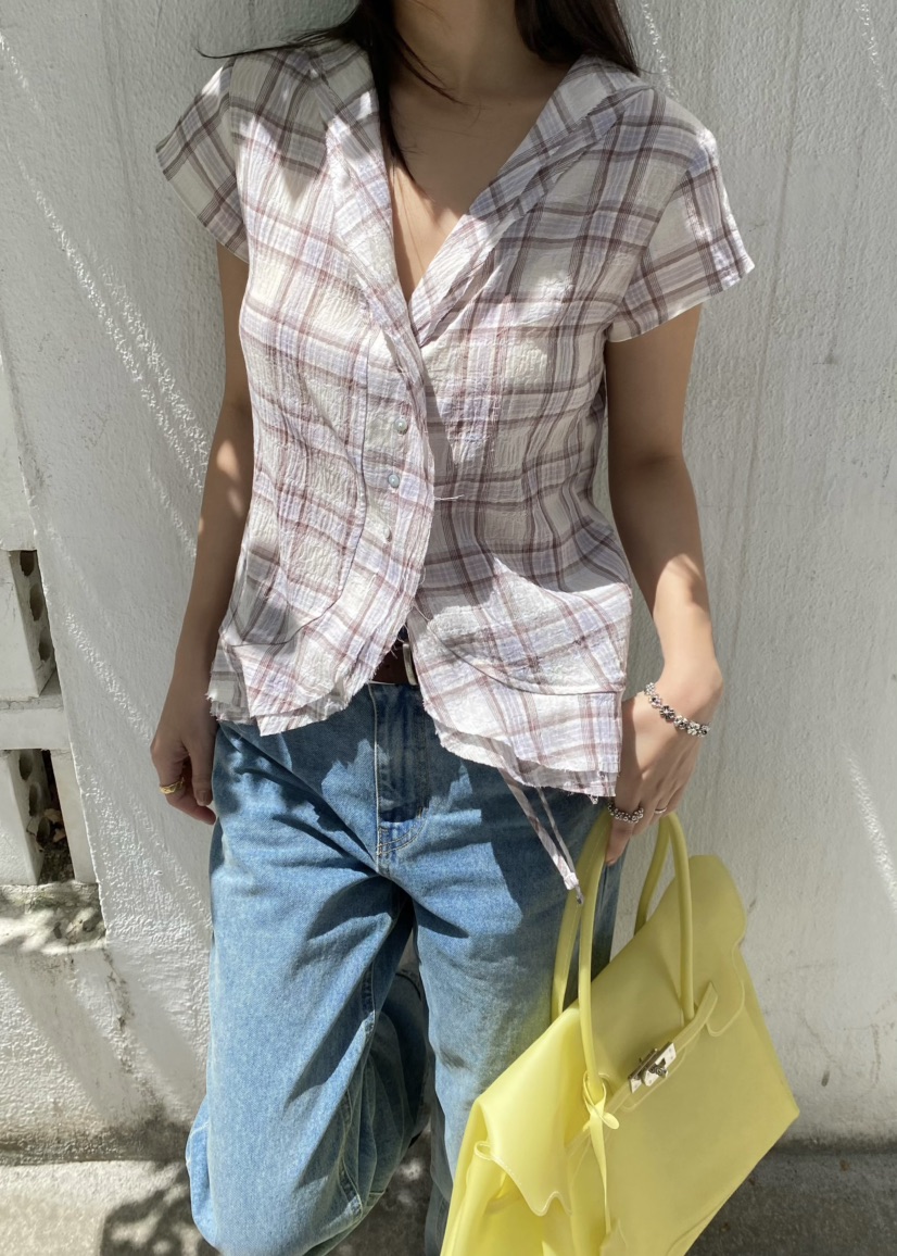 OUPPT韓國直郵實拍女裝新款人氣休閑熱賣26春夏襯衫蕾絲衫OUPPT襯衫/蕾絲衫