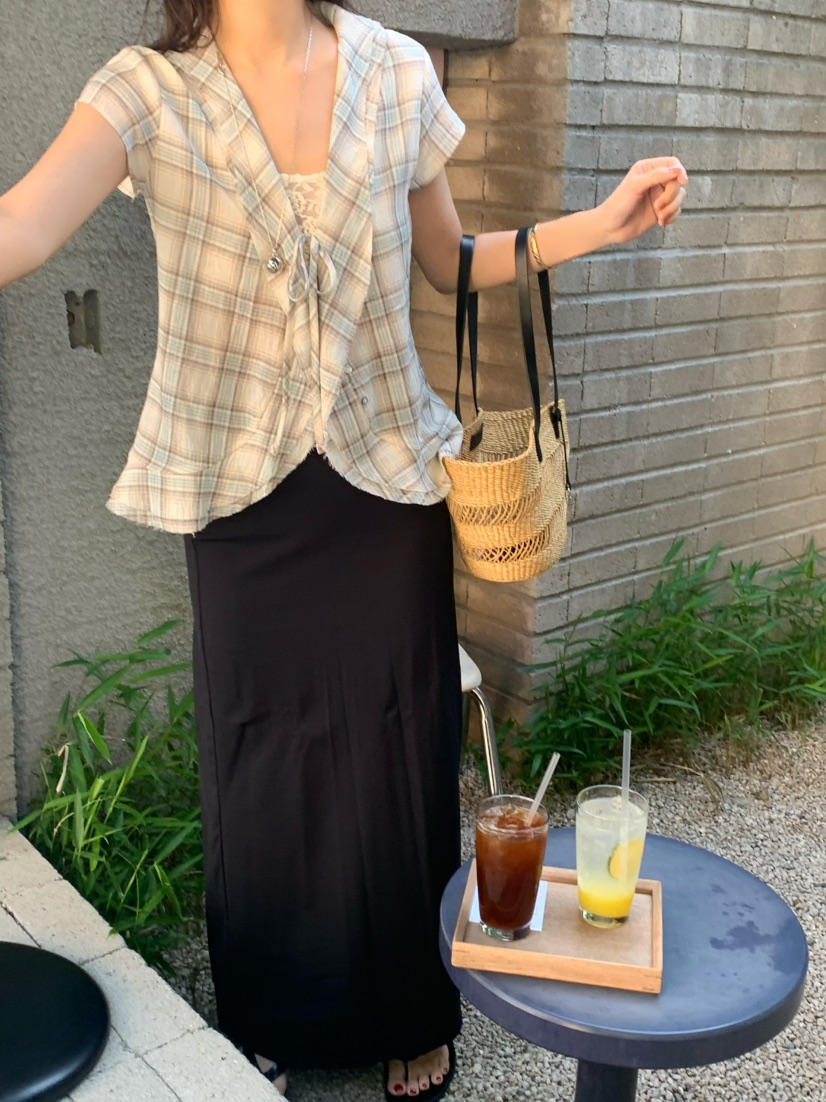 OUPPT韓國直郵實拍女裝新款人氣休閑熱賣26春夏襯衫蕾絲衫OUPPT襯衫/蕾絲衫圖色1