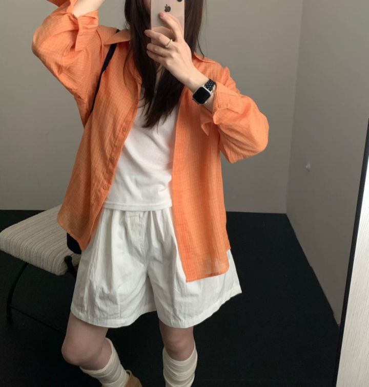 STAY HERE韓國東大門代購女裝新款26春夏休閑襯衫蕾絲衫STAY HERE襯衫/蕾絲衫
