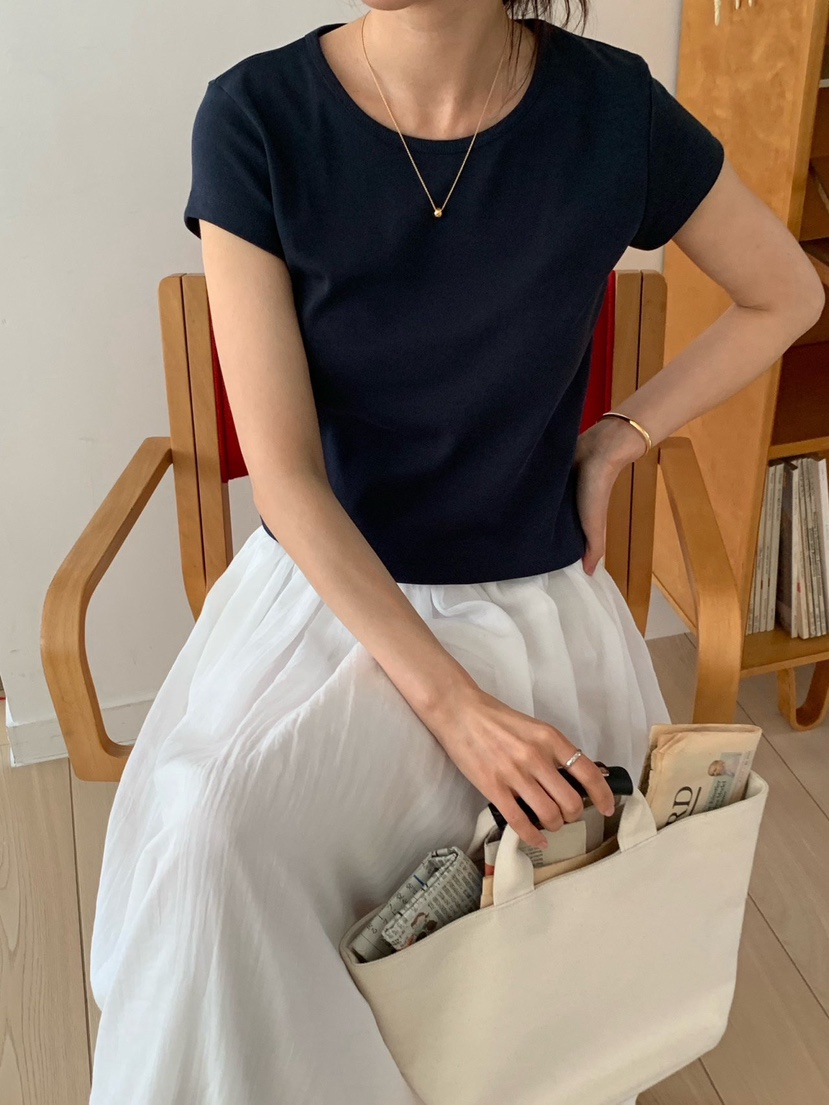 COBALT BLUE韓國東大門直郵女裝新款26春夏職業熱賣人氣T恤COBALT BLUET恤圖色3