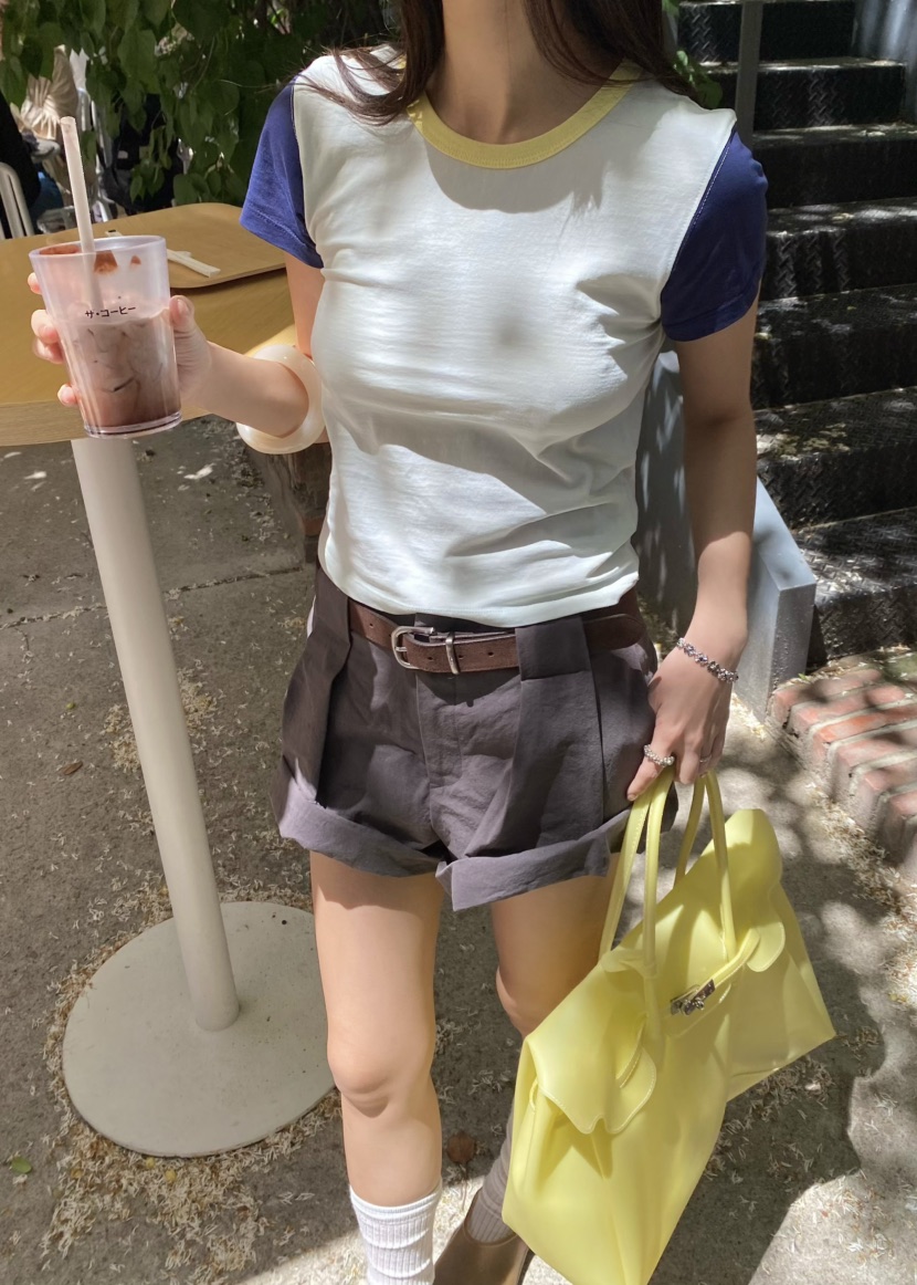 OUPPT韓國直郵女士新款推薦26春夏26夏季休閑時尚熱賣T恤OUPPTT恤圖色2