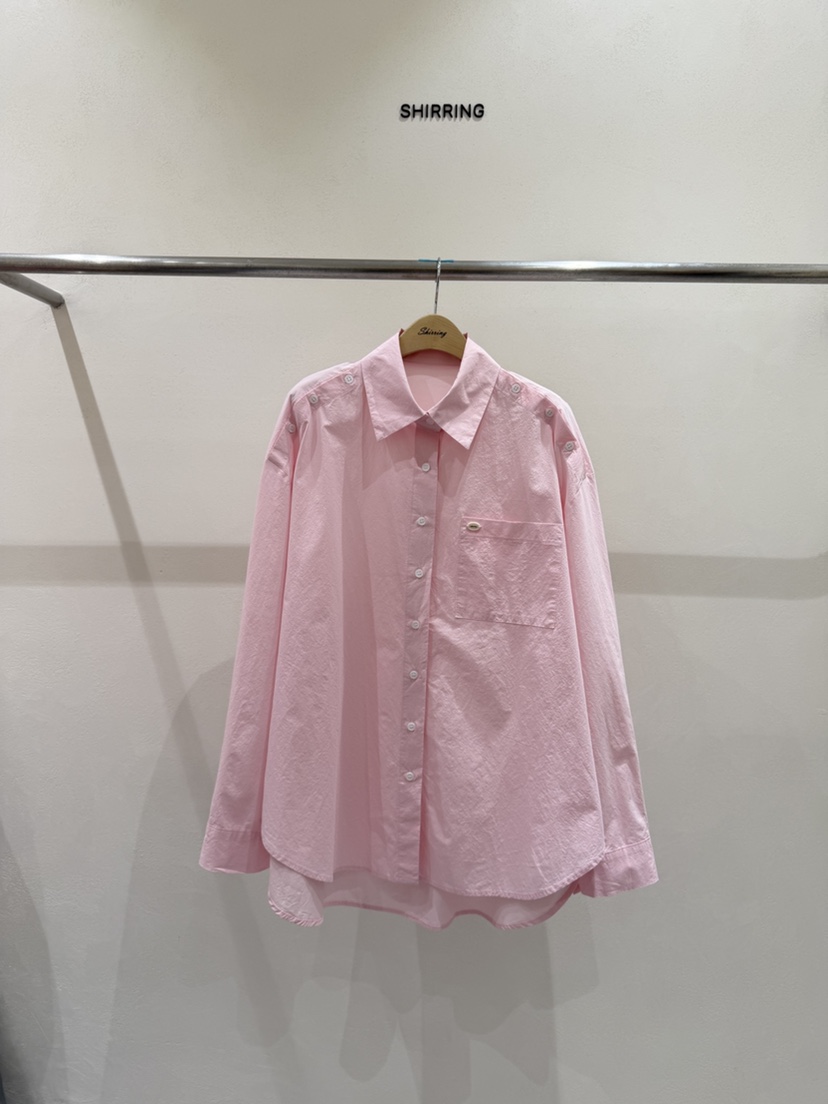 SHIRRING韓國直郵女裝新款休閑時尚推薦人氣熱賣襯衫蕾絲衫SHIRRING襯衫/蕾絲衫圖色1