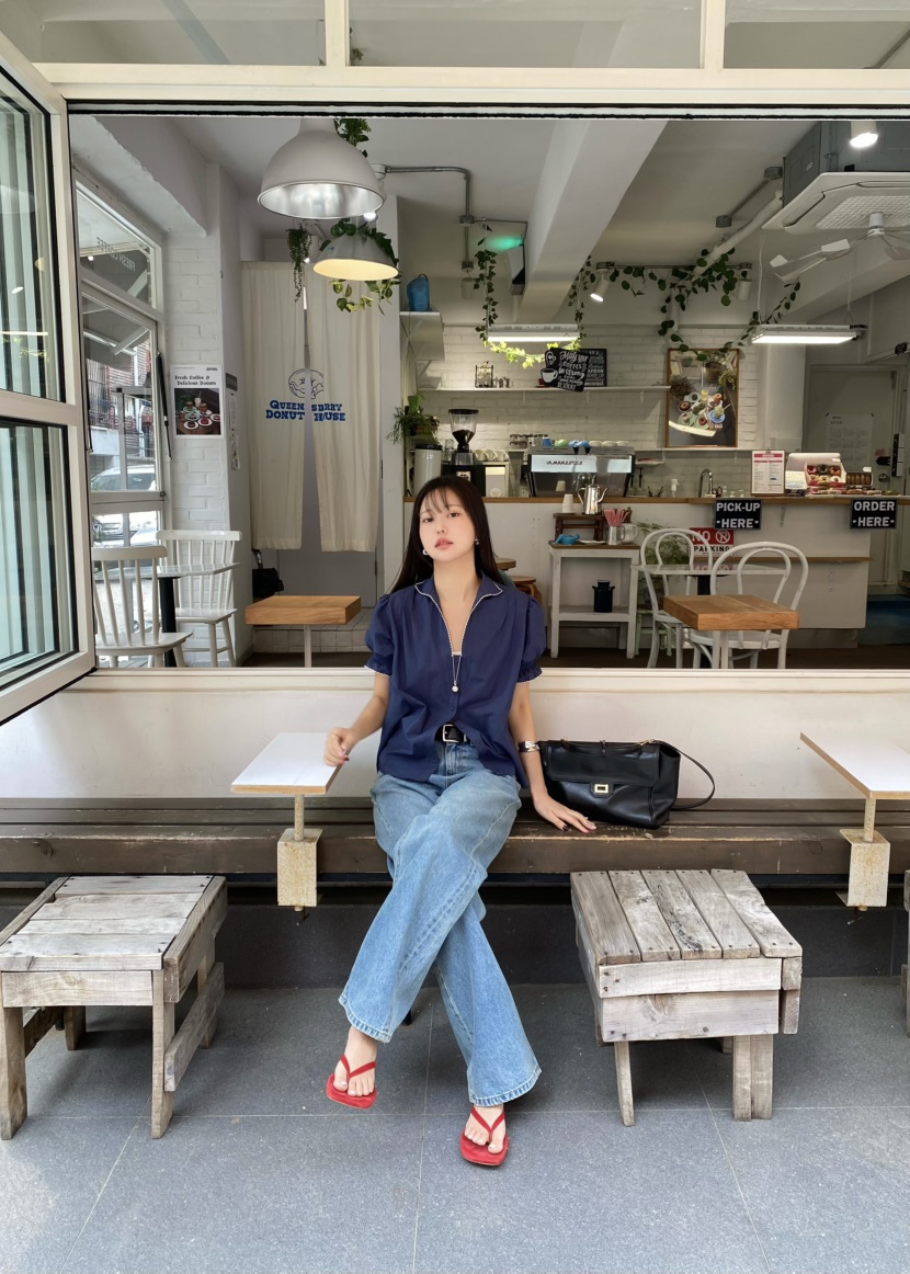 OUPPT韓國東大門直郵女裝新款26夏季時尚休閑人氣襯衫蕾絲衫OUPPT襯衫/蕾絲衫