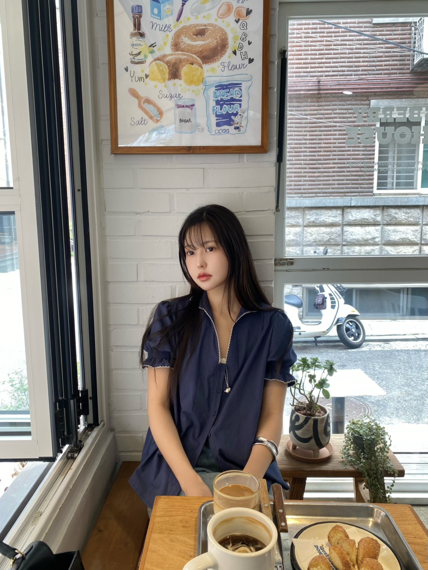 OUPPT韓國東大門直郵女裝新款26夏季時尚休閑人氣襯衫蕾絲衫OUPPT襯衫/蕾絲衫