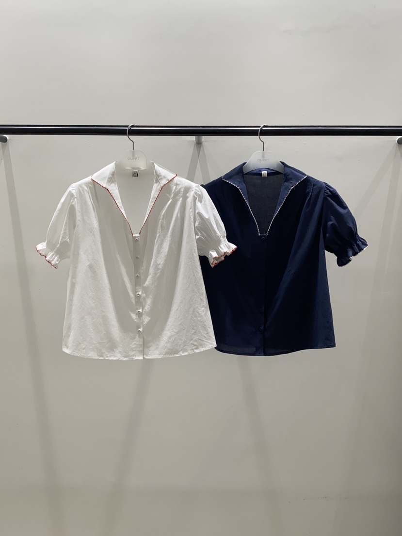 OUPPT韓國東大門直郵女裝新款26夏季時尚休閑人氣襯衫蕾絲衫OUPPT襯衫/蕾絲衫