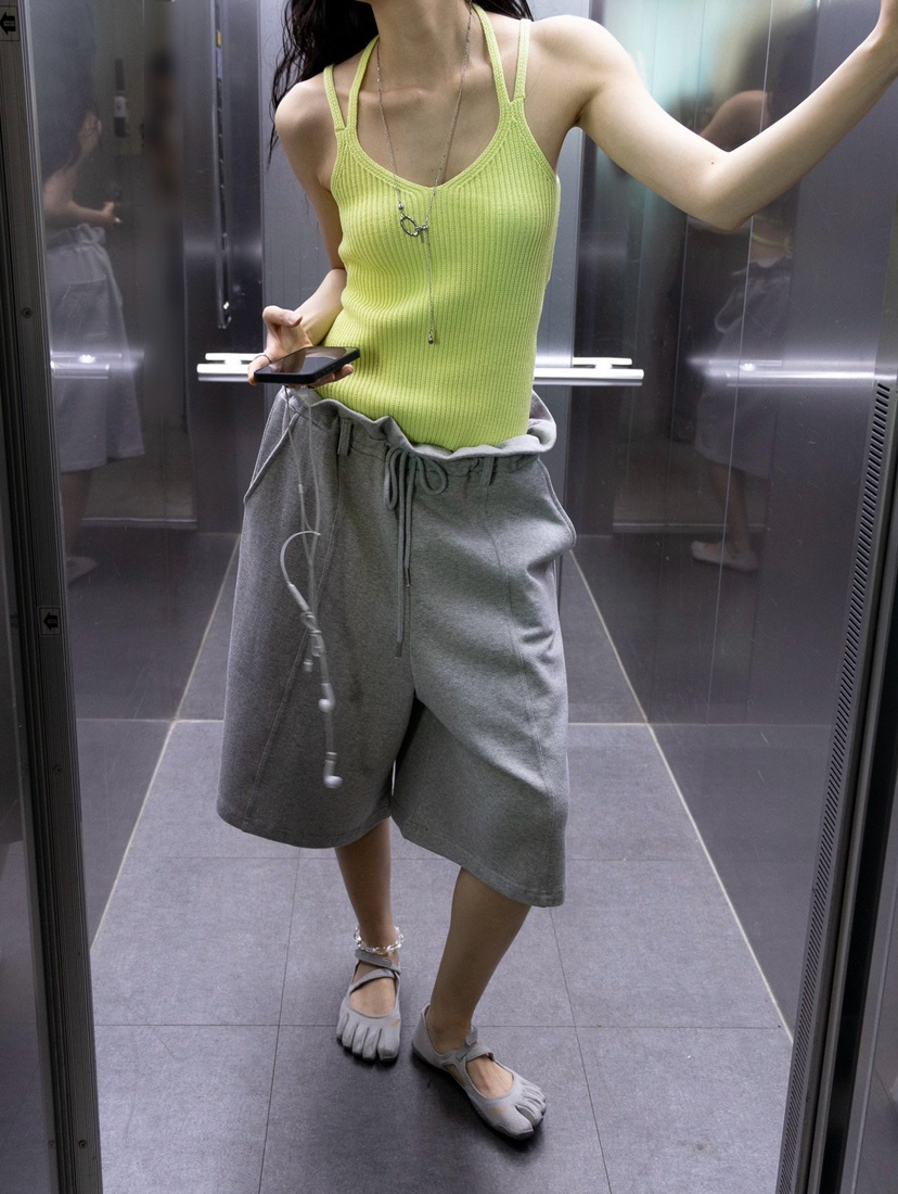 INSSENSE-A韓國東大門直郵女士新款職業26夏季短褲荷葉邊INSSENSE-A短褲