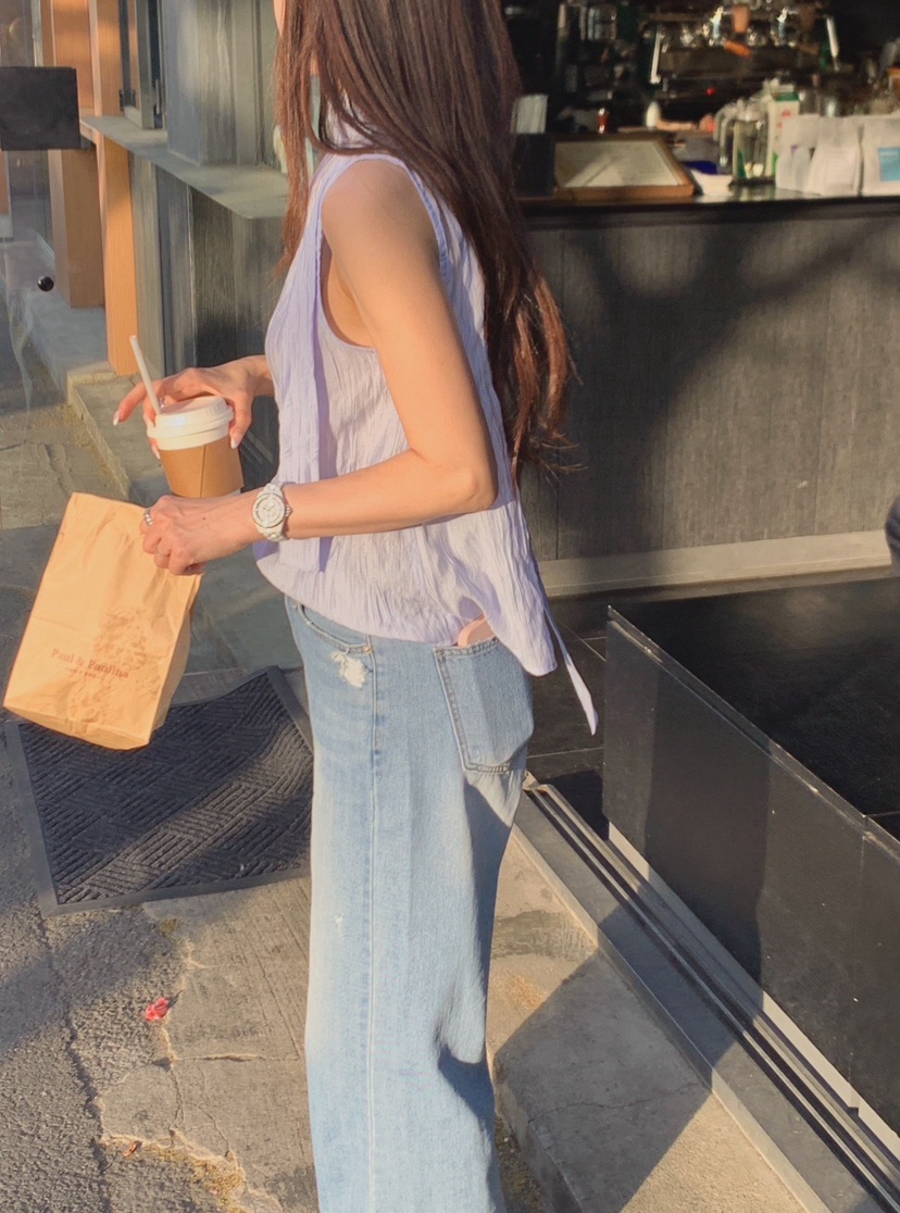 LA CREME韓國直郵實拍女士新品推薦時尚休閑人氣吊帶背心LA CREME吊帶/背心