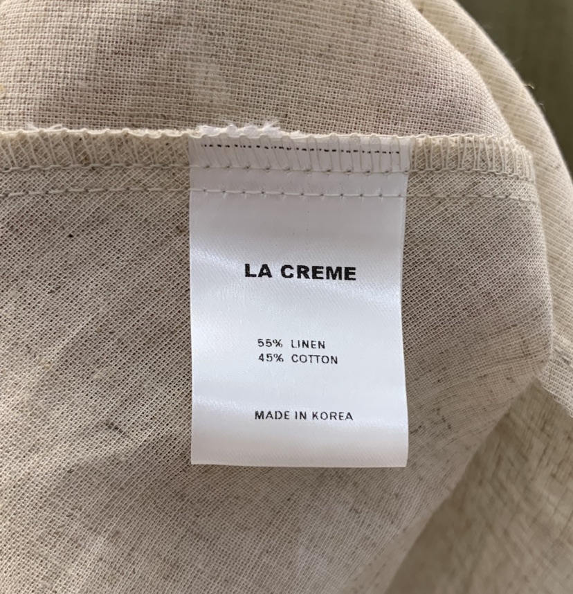 LA CREME韓國東大門代購女士新品熱賣時尚襯衫蕾絲衫亞麻LA CREME襯衫/蕾絲衫