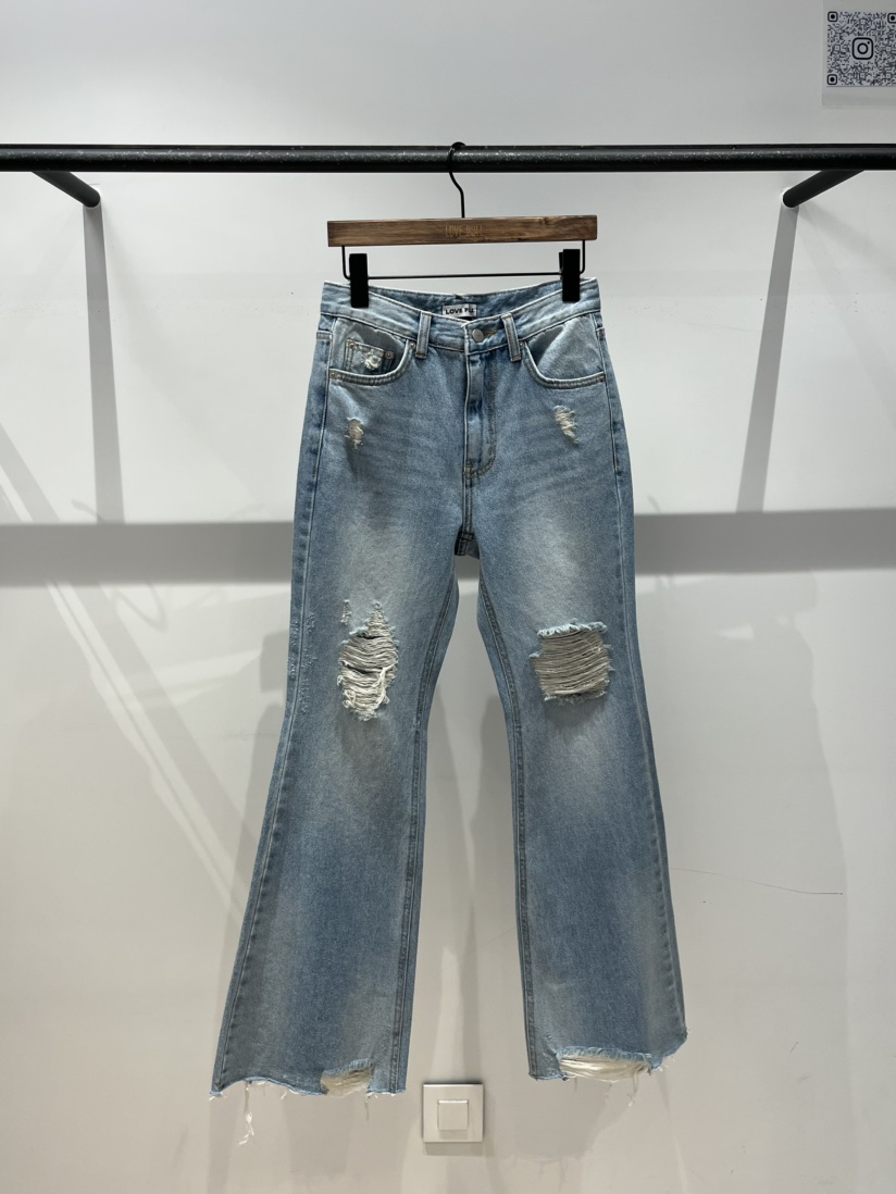 LOVE PULL韓國直郵女士新品26夏季推薦人氣職業熱賣牛仔褲LOVE PULL牛仔褲圖色1