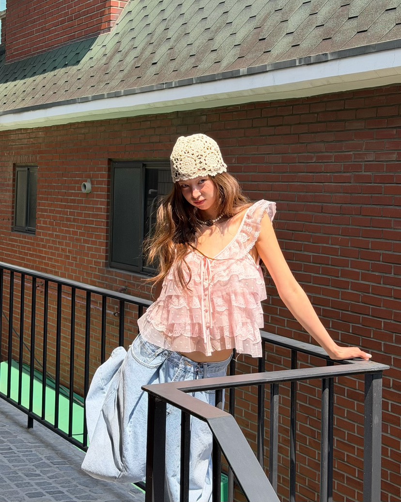 LOVE PULL韓國代購女裝新款26夏季職業人氣熱賣吊帶背心LOVE PULL吊帶/背心