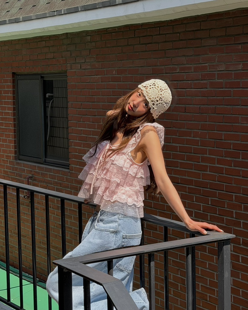 LOVE PULL韓國代購女裝新款26夏季職業人氣熱賣吊帶背心LOVE PULL吊帶/背心