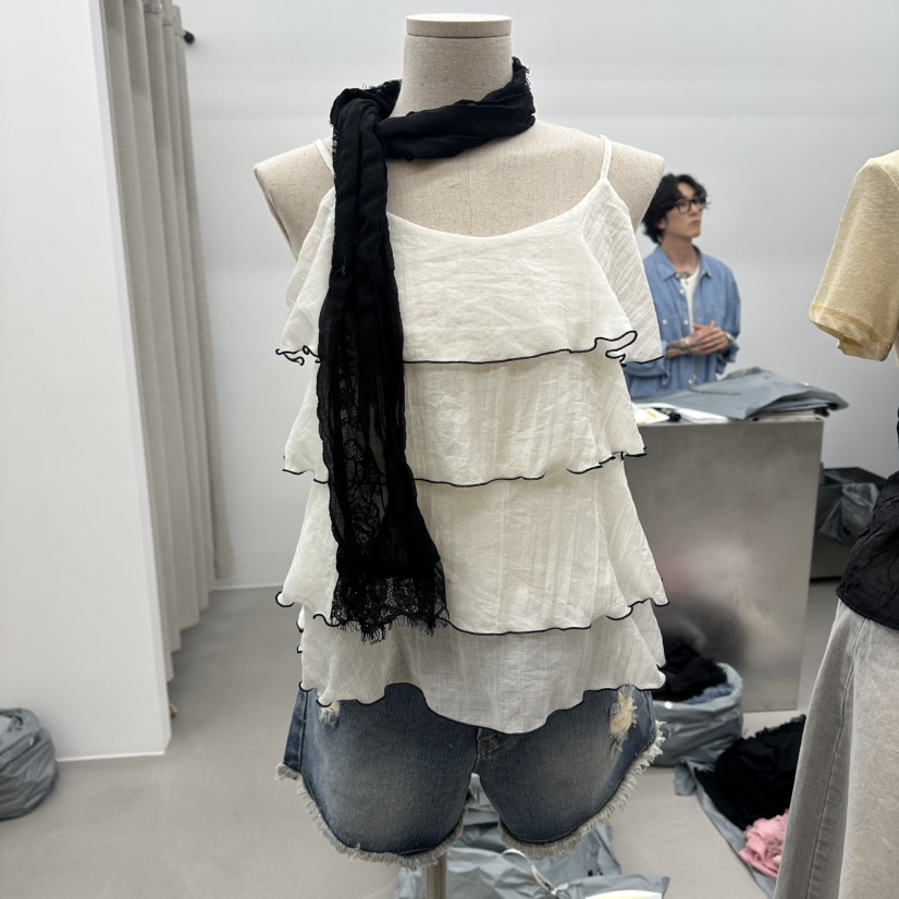 ENHANCE韓國直郵女裝新款熱賣人氣職業休閑吊帶背心不含圍巾ENHANCE/HOPESMORE吊帶/背心圖色2