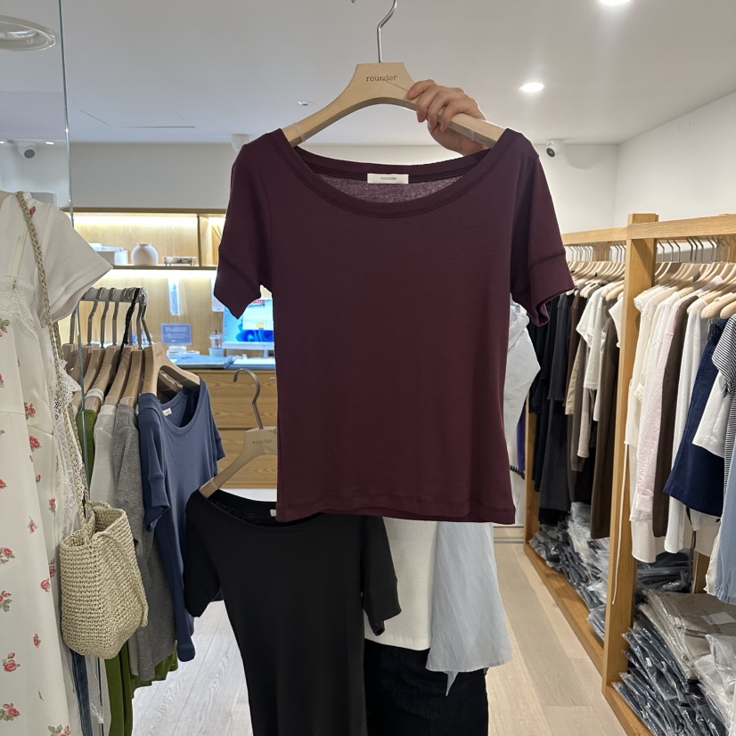 ROUNDER韓國直郵實拍女裝新款推薦職業人氣26春夏時尚T恤ROUNDERT恤圖色4