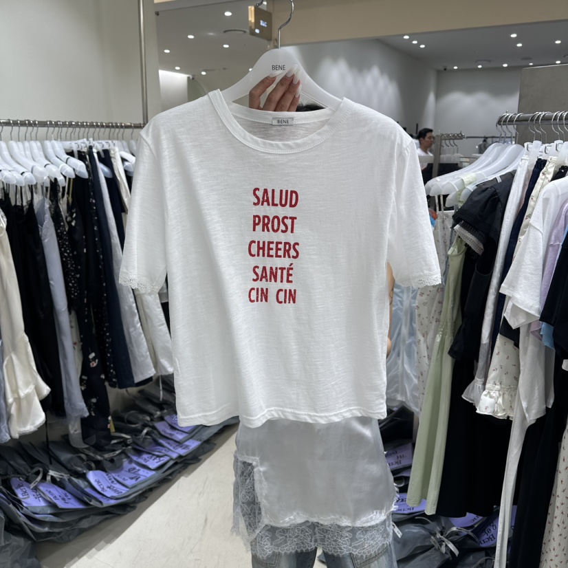 BENE韓國直郵女裝新品人氣推薦休閑26夏季熱賣職業時尚T恤BENET恤圖色2