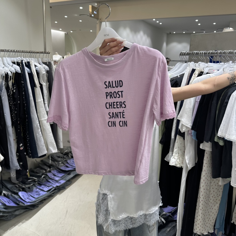 BENE韓國直郵女裝新品人氣推薦休閑26夏季熱賣職業時尚T恤BENET恤圖色3