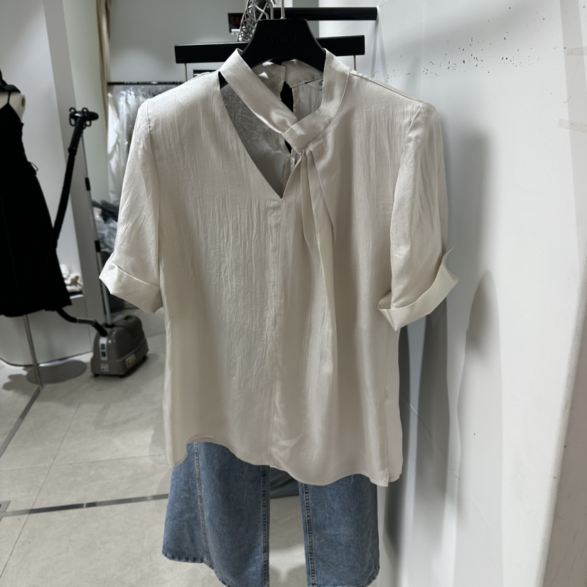 BETHEL東大門實拍韓國女裝新品休閑職業襯衫蕾絲衫系帶絲質BETHEL襯衫/蕾絲衫圖色2