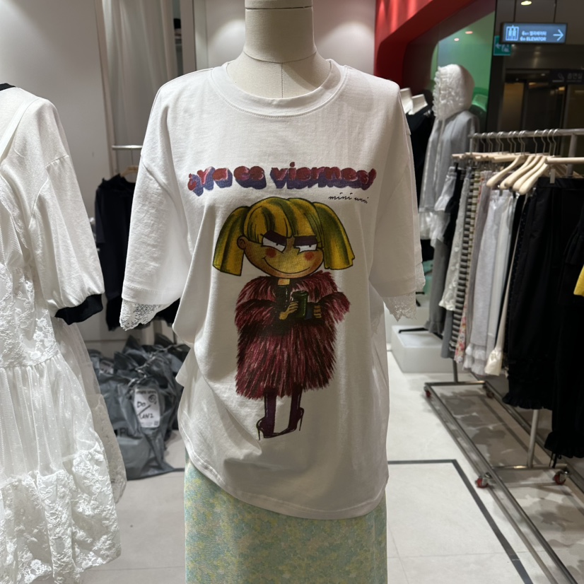 MINI UNNI韓國直郵女裝新品推薦26夏季職業休閑人氣26春夏T恤MINI UNNIT恤圖色1