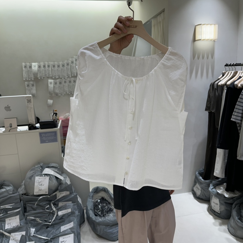 MILLIF韓國東大門代購女裝新品職業26春夏人氣襯衫蕾絲衫MILLIF襯衫/蕾絲衫圖色1