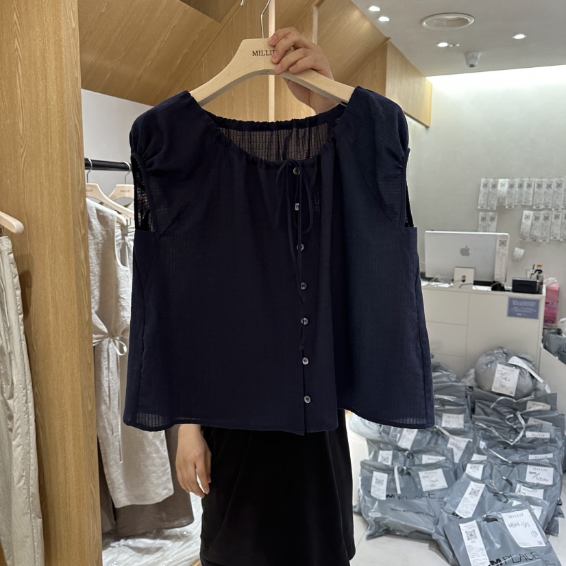 MILLIF韓國東大門代購女裝新品職業26春夏人氣襯衫蕾絲衫MILLIF襯衫/蕾絲衫圖色2