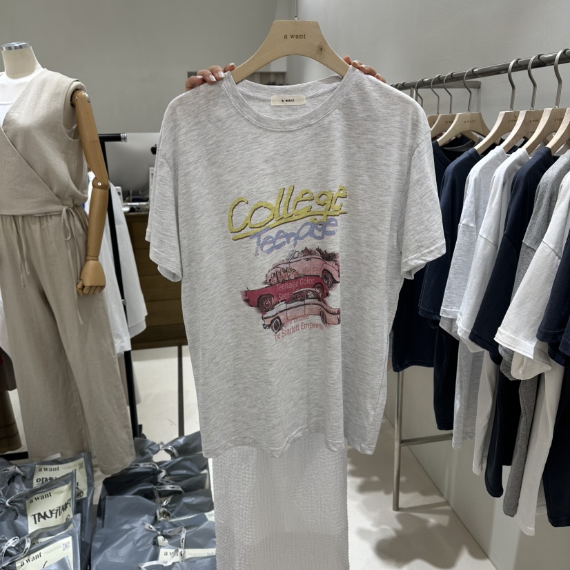 A WANT韓國直郵女士新品職業26夏季休閑人氣熱賣時尚T恤A WANTT恤圖色2