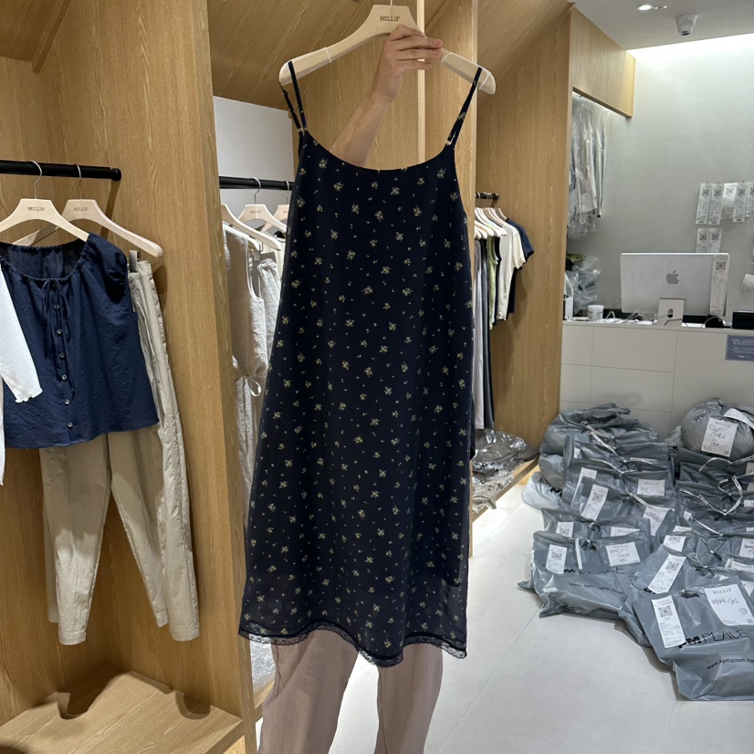 MILLIF韓國東大門代購女裝新款時尚推薦休閑職業連衣裙印花MILLIF連衣裙圖色2