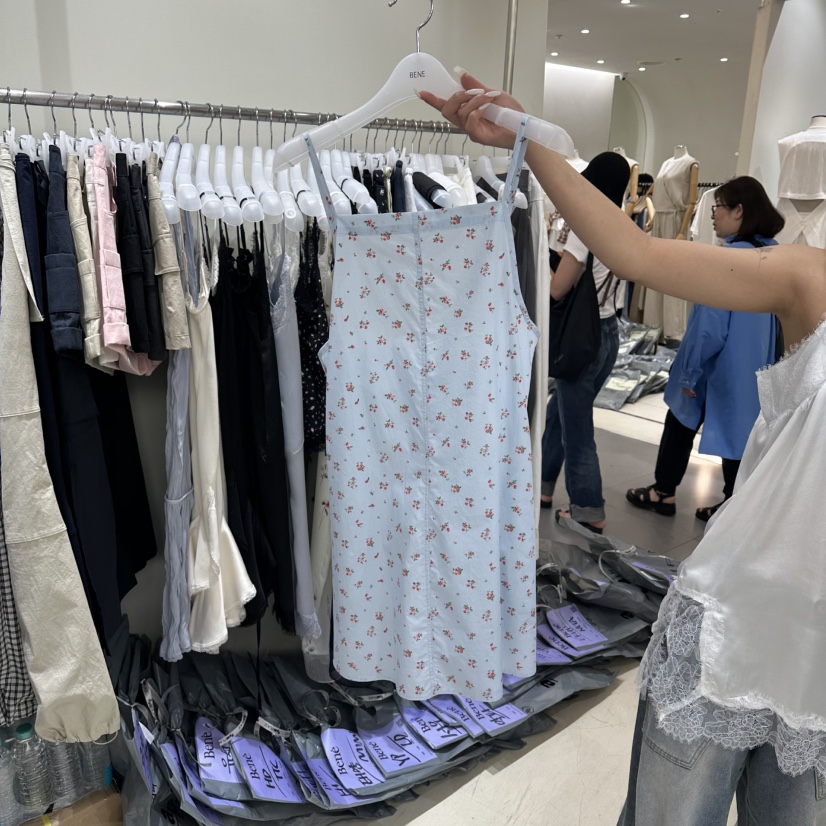 BENE韓國東大門直郵女士新款26春夏時尚26夏季連衣裙花朵BENE連衣裙圖色1