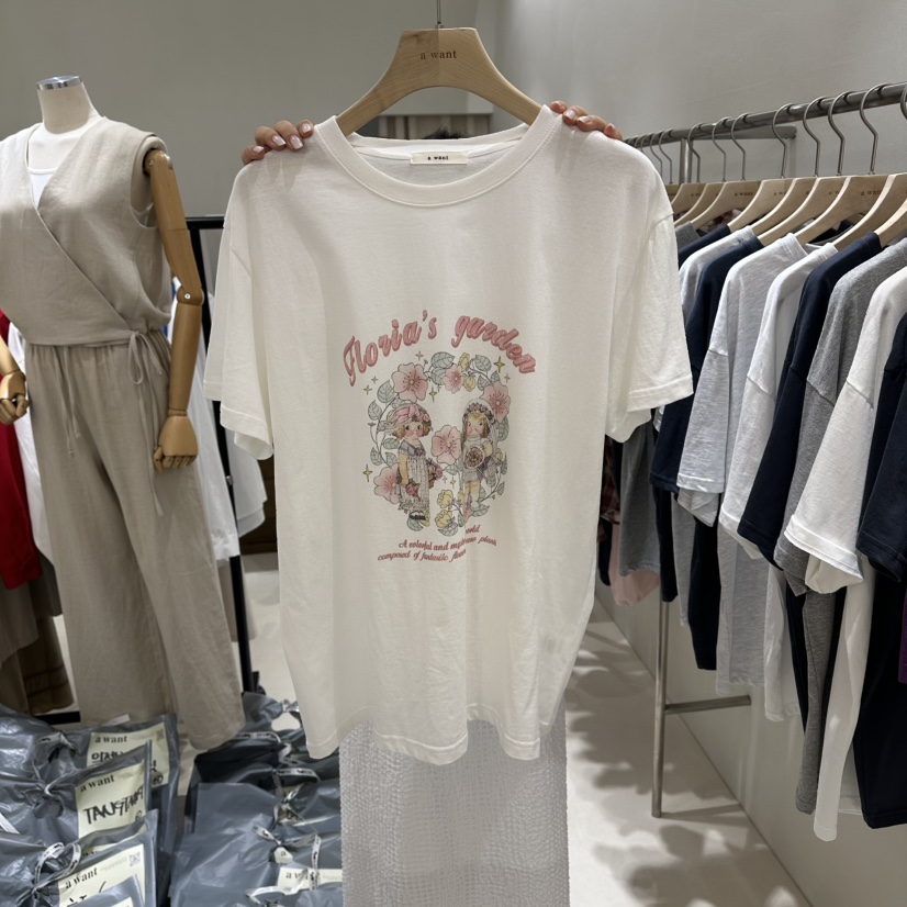 A WANT韓國直郵實拍女士新品26夏季26春夏時尚熱賣人氣T恤A WANTT恤圖色1