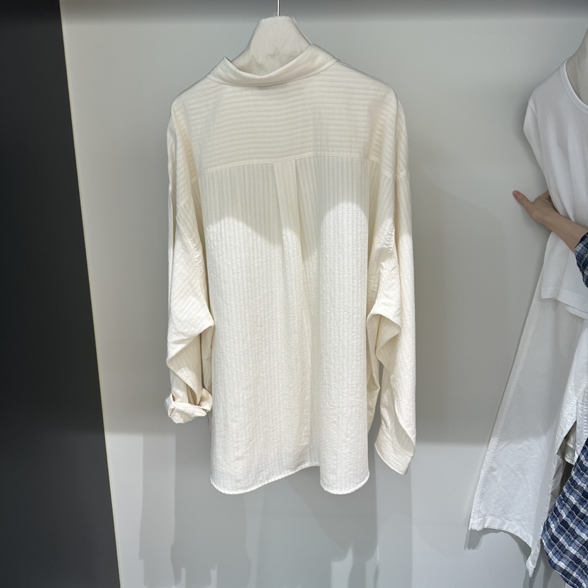 FRENCH DOOR韓國東大門直郵女士新品熱賣襯衫蕾絲衫條紋FRENCH DOOR襯衫/蕾絲衫