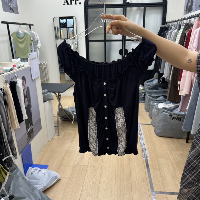ARR韓國東大門直郵女裝新品時尚休閑熱賣推薦職業襯衫蕾絲衫ARR襯衫/蕾絲衫圖色2