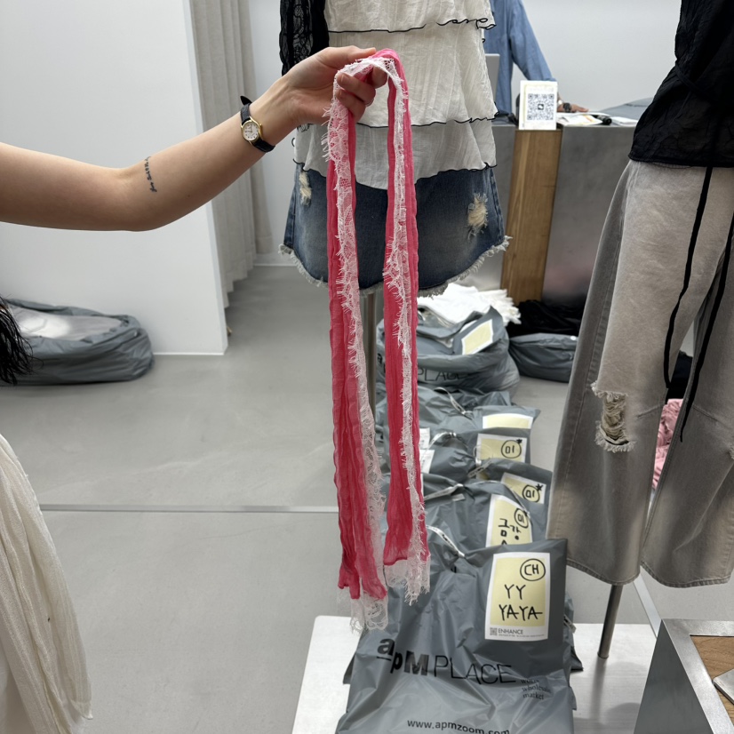 ENHANCE韓國東大門代購女裝新款職業推薦圍巾披肩蕾絲圍巾ENHANCE/HOPESMORE圍巾/披肩圖色1