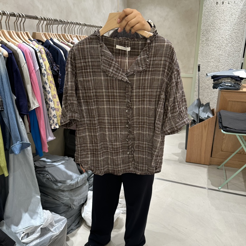 DELI JENNY東大門實拍韓國女士新品熱賣人氣時尚襯衫蕾絲衫DELI JENNY襯衫/蕾絲衫圖色2