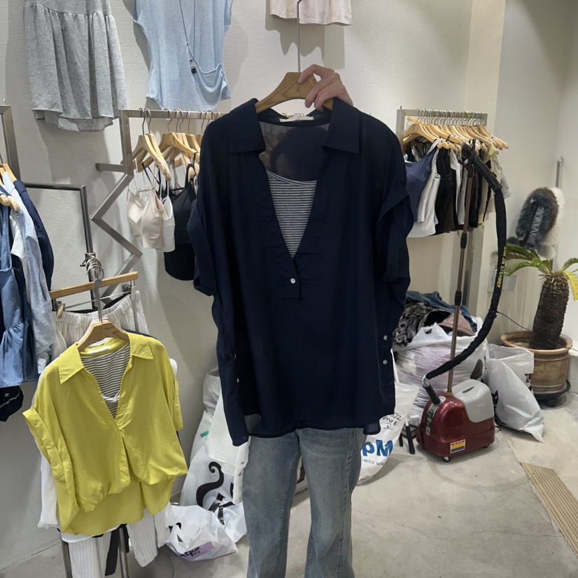 HIPTIQUE韓國代購女士新品26春夏時尚休閑襯衫蕾絲衫假兩件HIPTIQUE襯衫/蕾絲衫圖色2