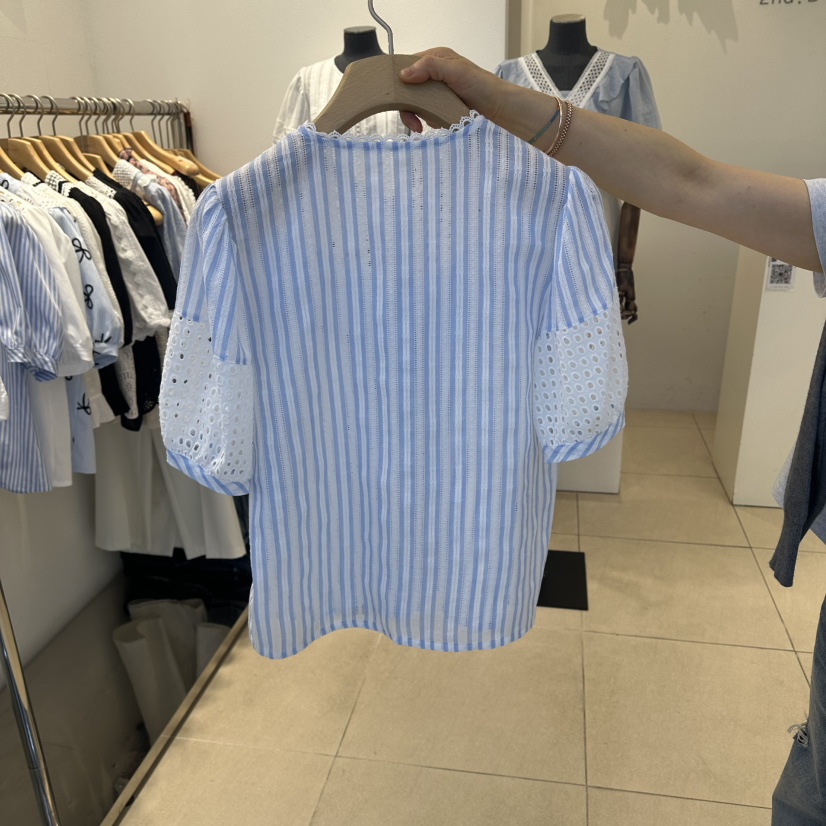 2nd B-S韓國直郵女士新款26春夏人氣職業休閑襯衫蕾絲衫2nd B-S襯衫/蕾絲衫