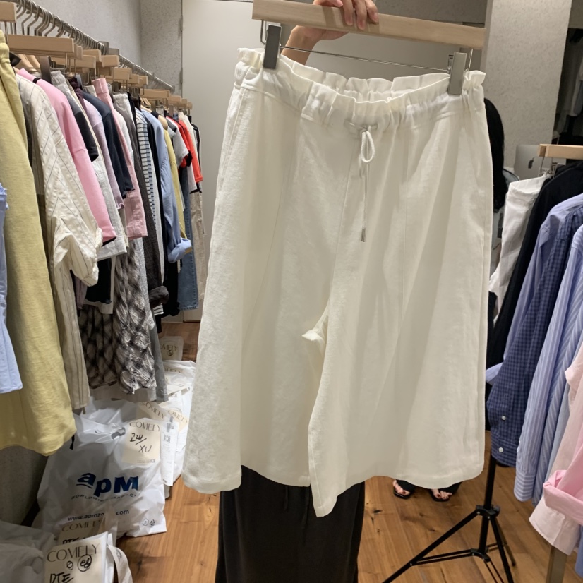 COMELY韓國東大門直郵女士新品熱賣職業26春夏推薦短褲亞麻COMELY短褲圖色1