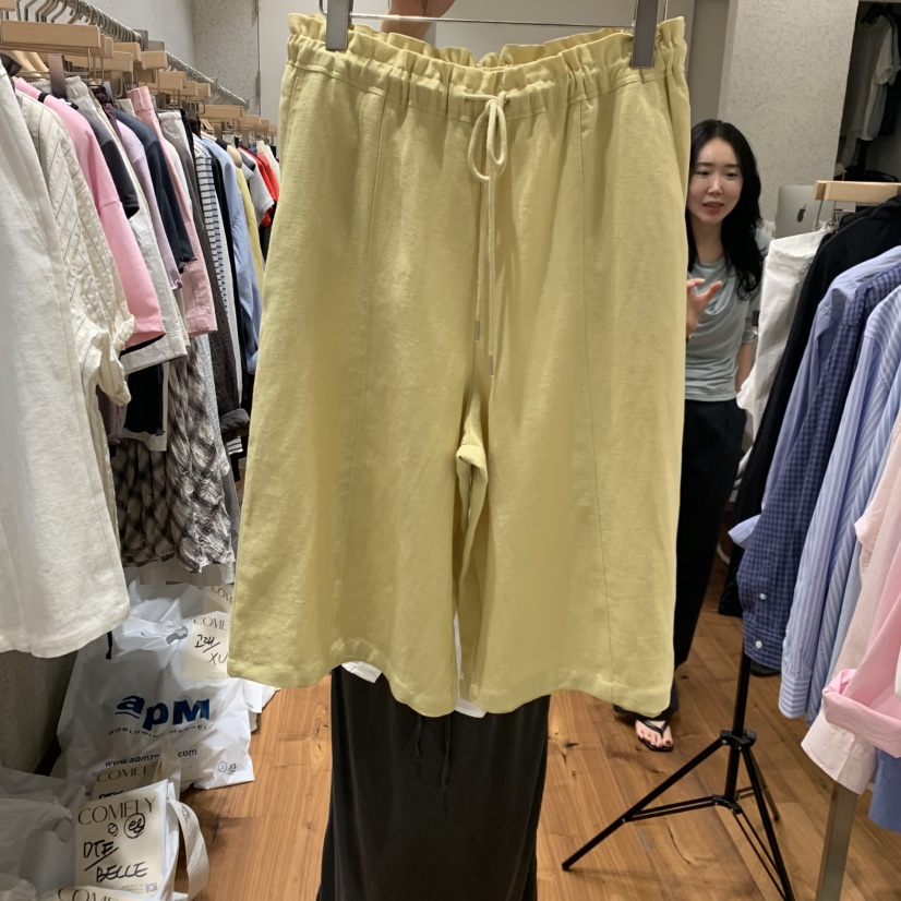 COMELY韓國東大門直郵女士新品熱賣職業26春夏推薦短褲亞麻COMELY短褲圖色2