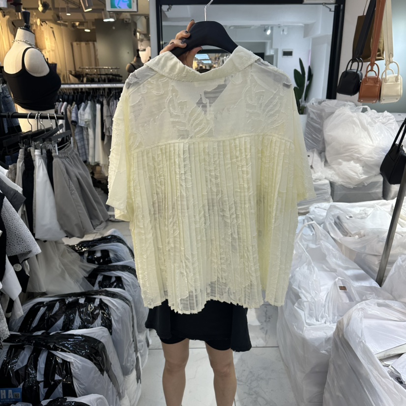 空韓國直郵實拍女士新品熱賣人氣時尚推薦休閑襯衫蕾絲衫BAKHA襯衫/蕾絲衫