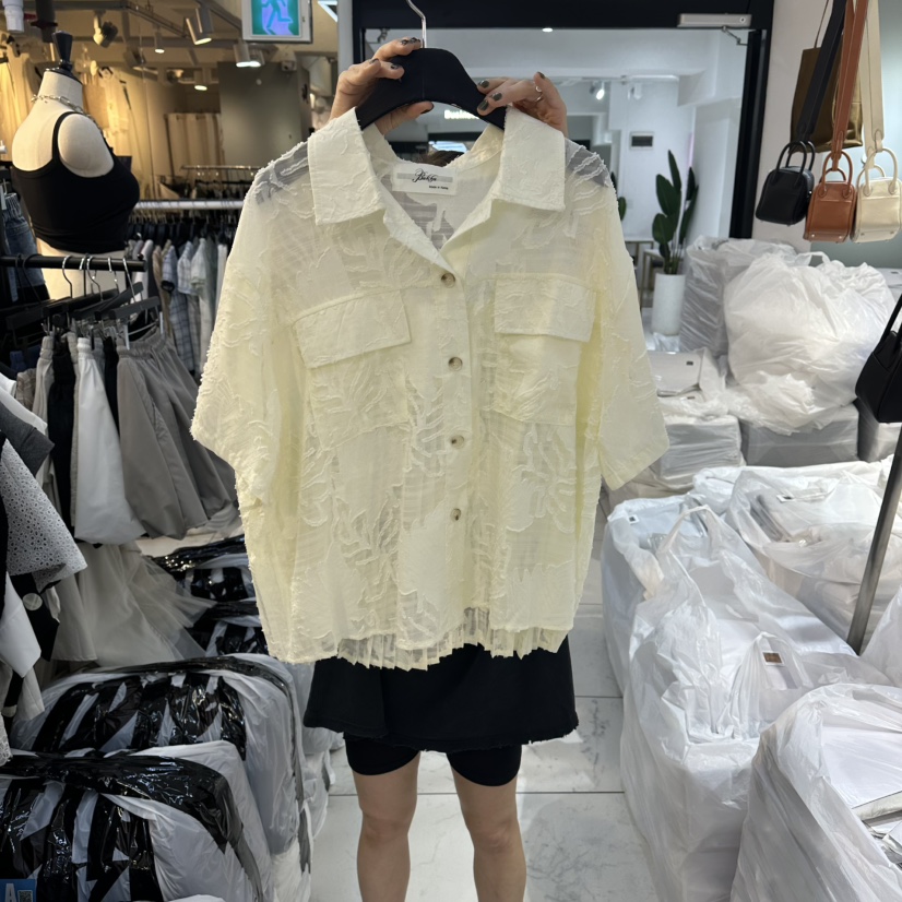 空韓國直郵實拍女士新品熱賣人氣時尚推薦休閑襯衫蕾絲衫BAKHA襯衫/蕾絲衫圖色1