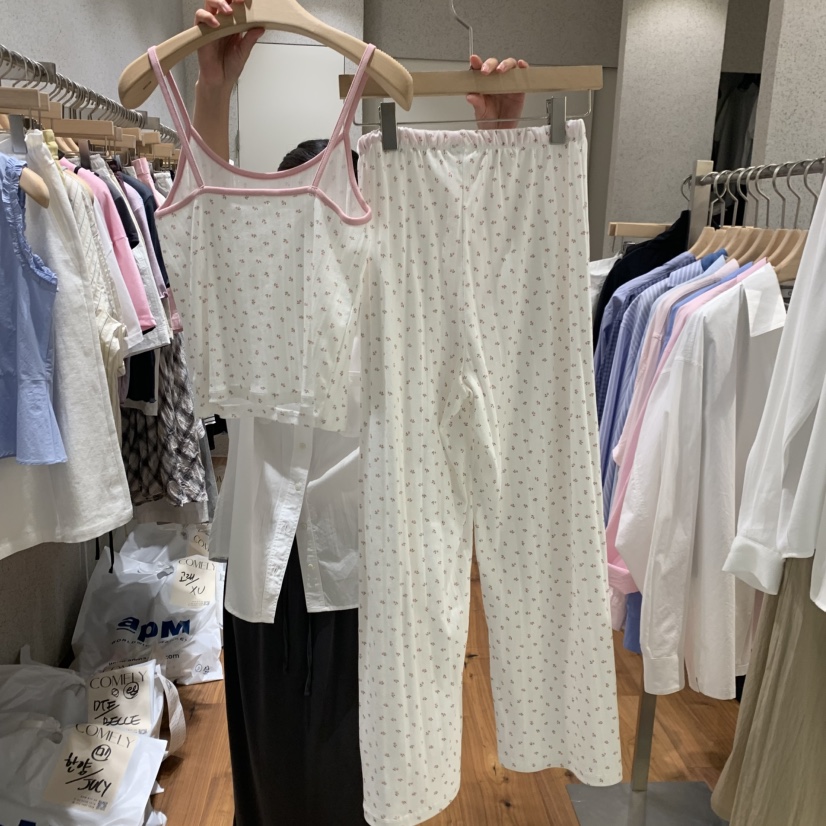 COMELY韓國直郵實拍女士新款26夏季休閑人氣推薦睡衣兩件套COMELY睡衣