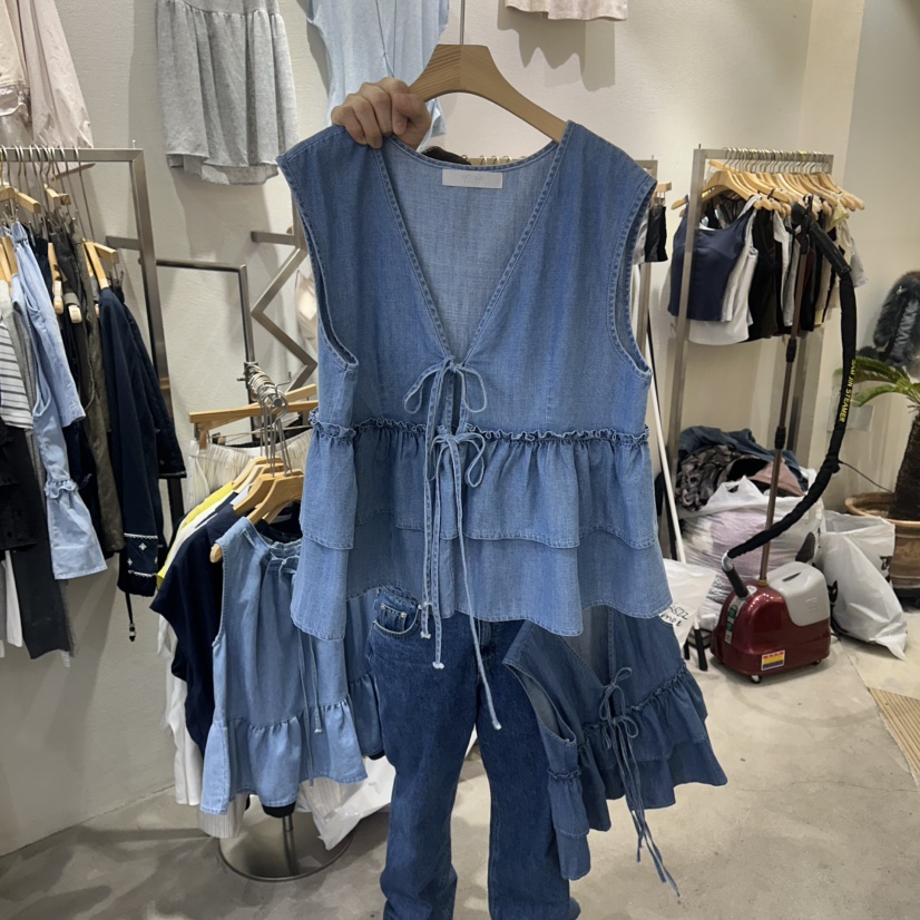 HIPTIQUE韓國直郵女裝新品26夏季職業時尚26春夏馬甲褶皺HIPTIQUE馬甲圖色2淺色