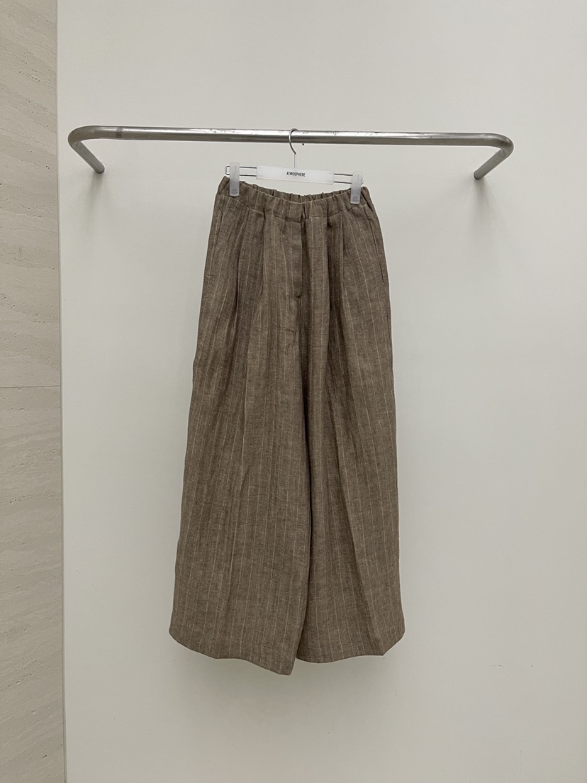 ATMOSPHERE韓國直郵實拍女士新品人氣熱賣26夏季休閑褲亞麻ATMOSPHERE/BLING休閑褲圖色1