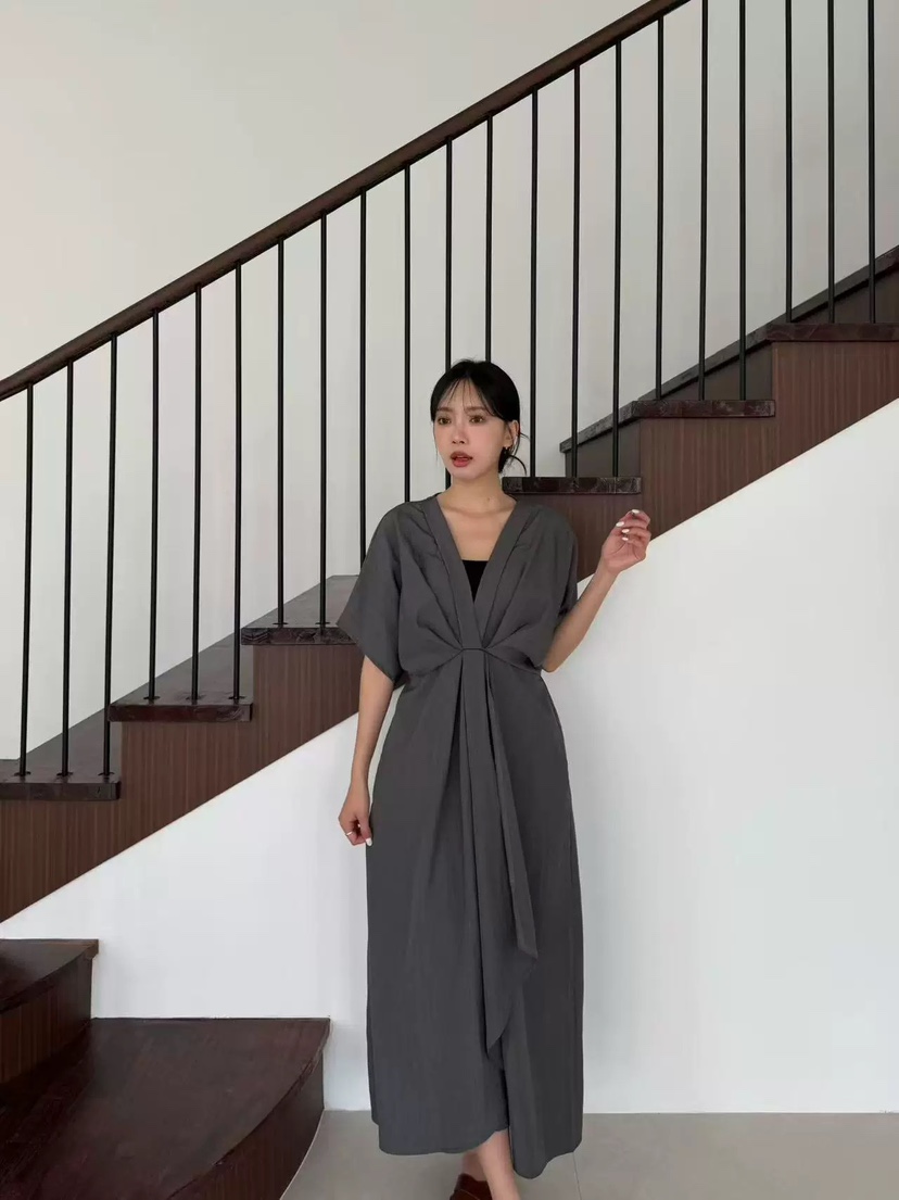 MARIGOLD韓國直郵女士新品休閑職業推薦人氣26春夏連衣裙褶皺MARIGOLD連衣裙圖色3