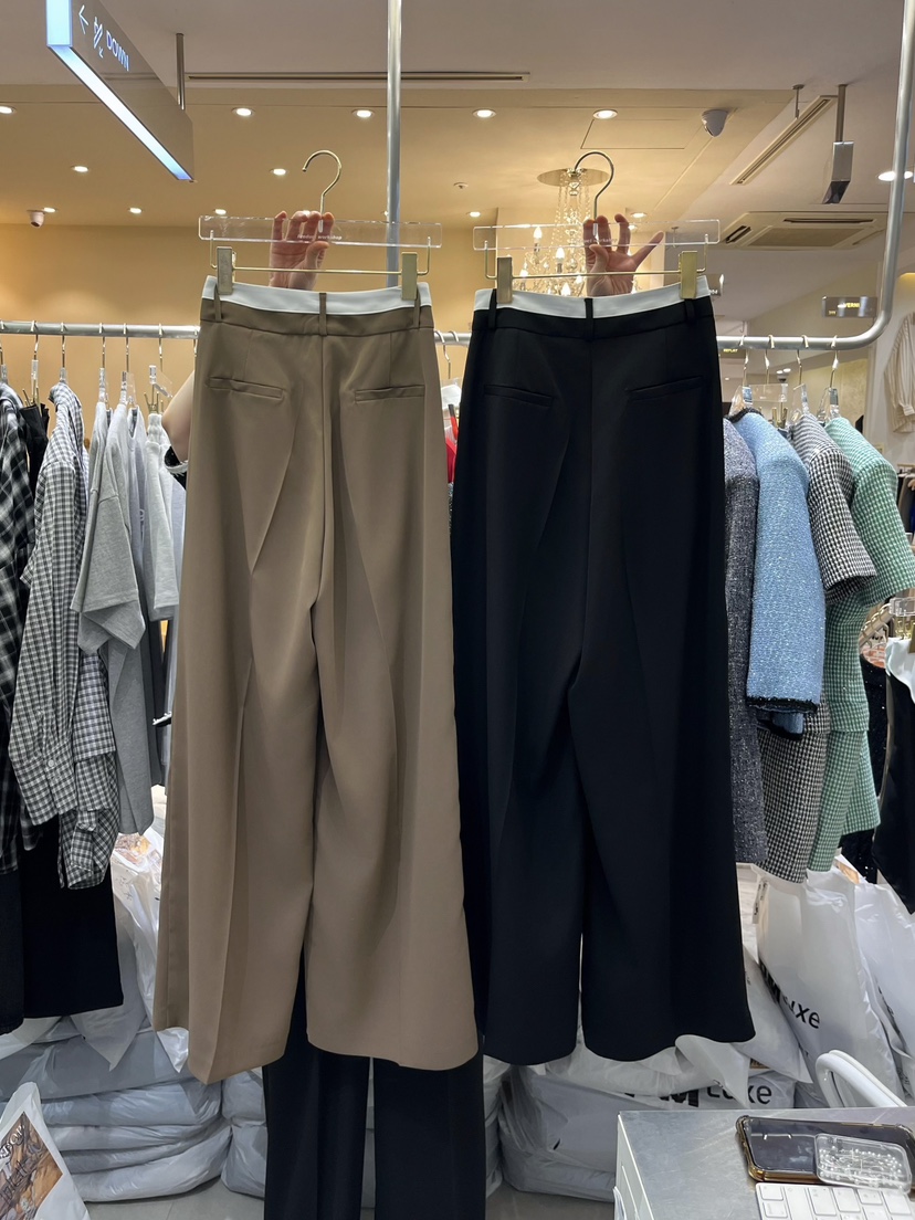 WORK SHOP東大門實拍韓國女裝新款26春夏休閑熱賣休閑褲Work_shop休閑褲