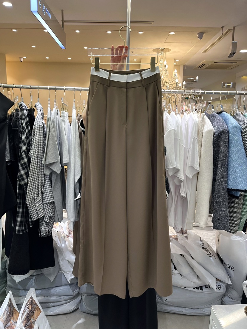 WORK SHOP東大門實拍韓國女裝新款26春夏休閑熱賣休閑褲Work_shop休閑褲圖色1